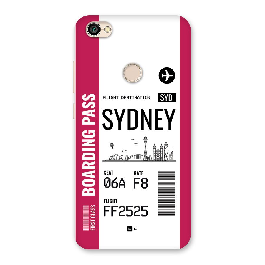 Sydney Boarding Pass Back Case for Redmi Y1 2017