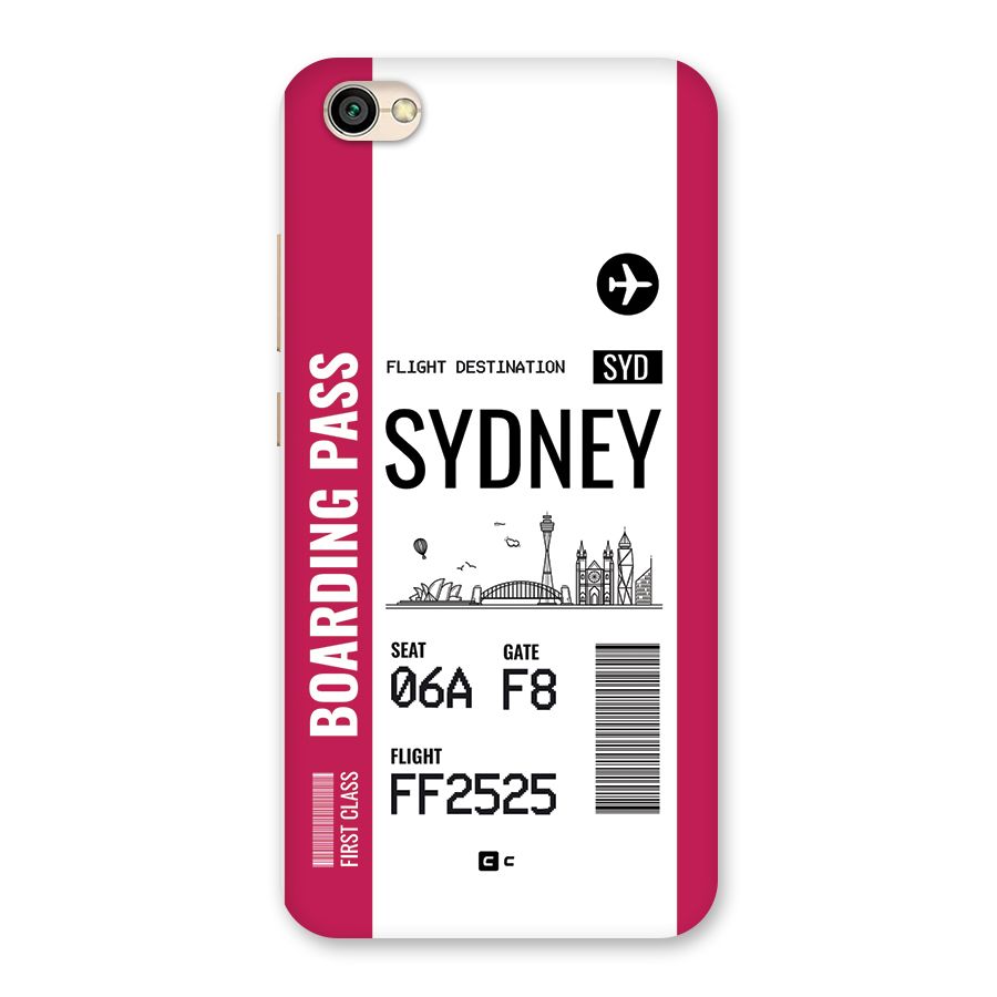 Sydney Boarding Pass Back Case for Redmi Y1 Lite
