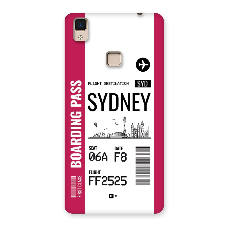 Sydney Boarding Pass Back Case for V3 Max