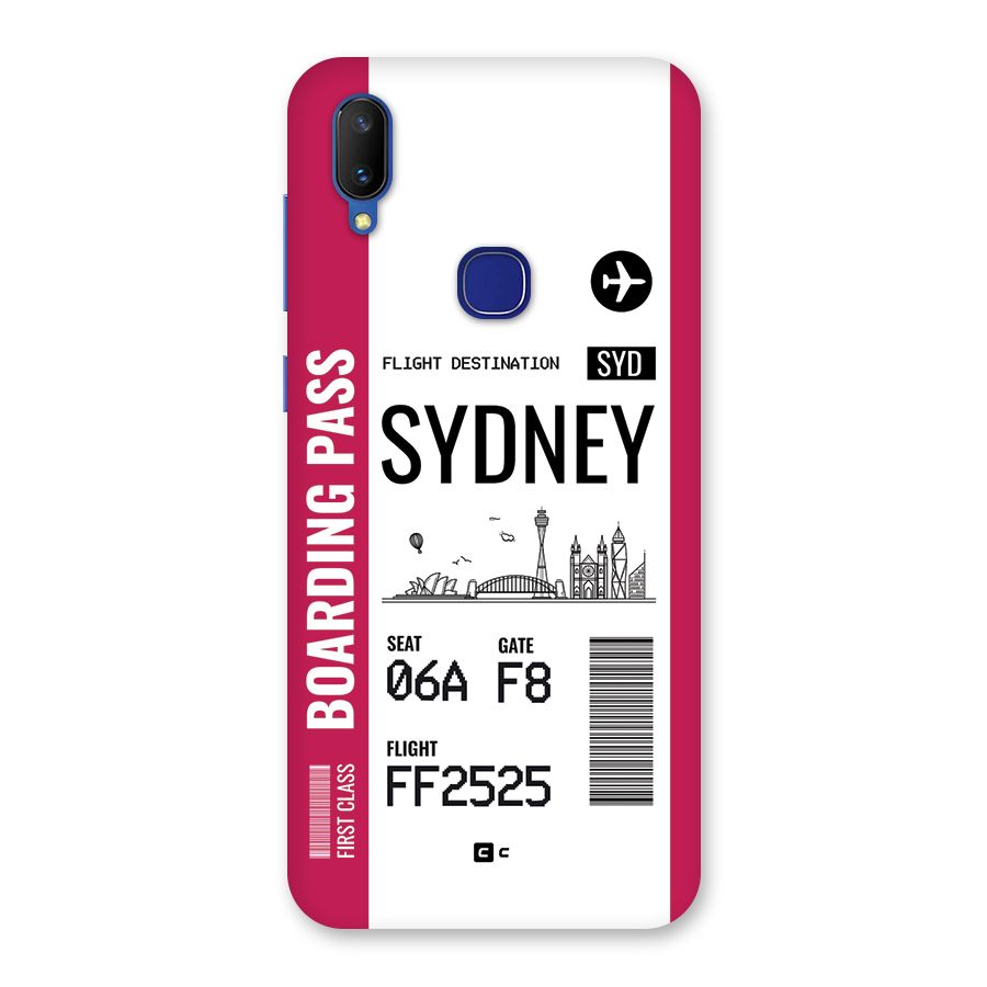 Sydney Boarding Pass Back Case for Vivo V11