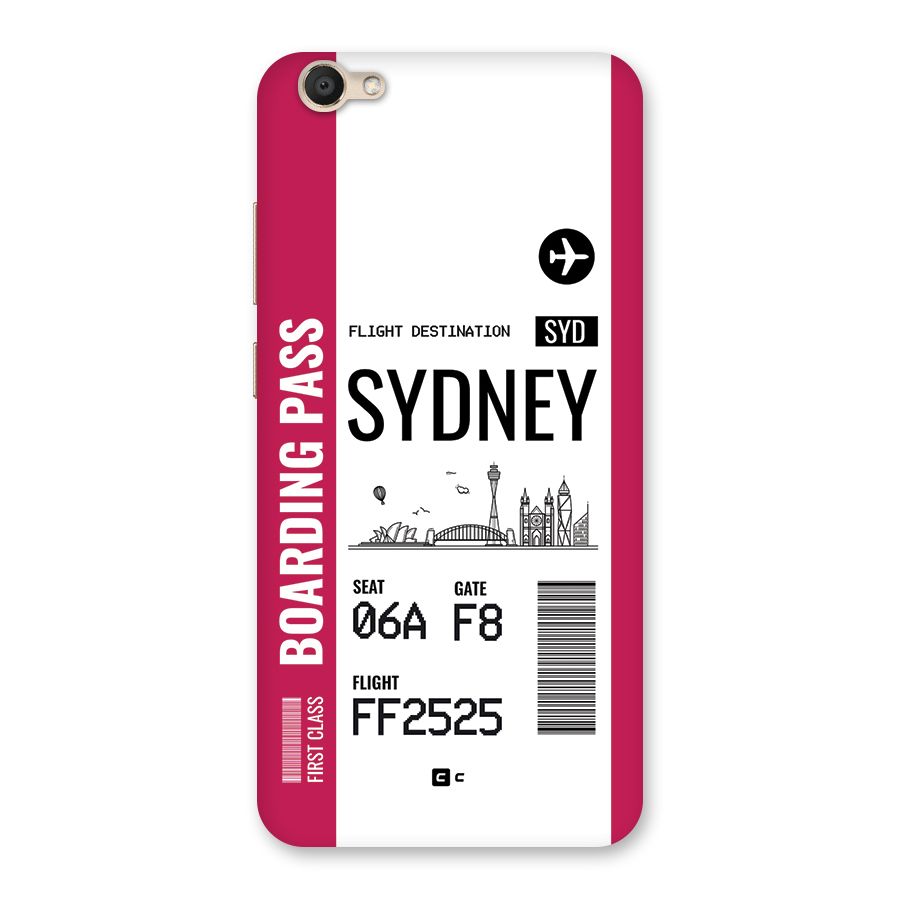 Sydney Boarding Pass Back Case for Vivo V5