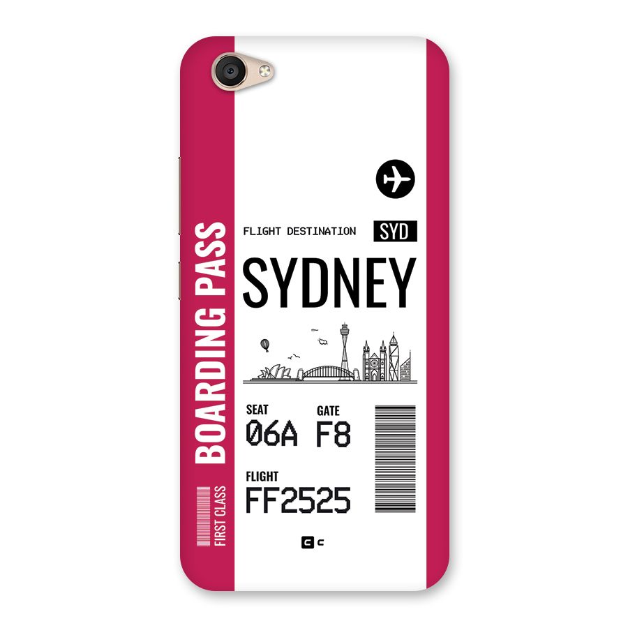 Sydney Boarding Pass Back Case for Vivo V5 Plus