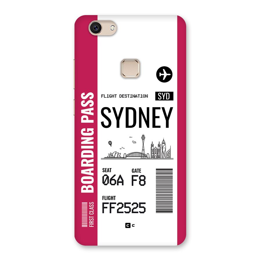 Sydney Boarding Pass Back Case for Vivo V7