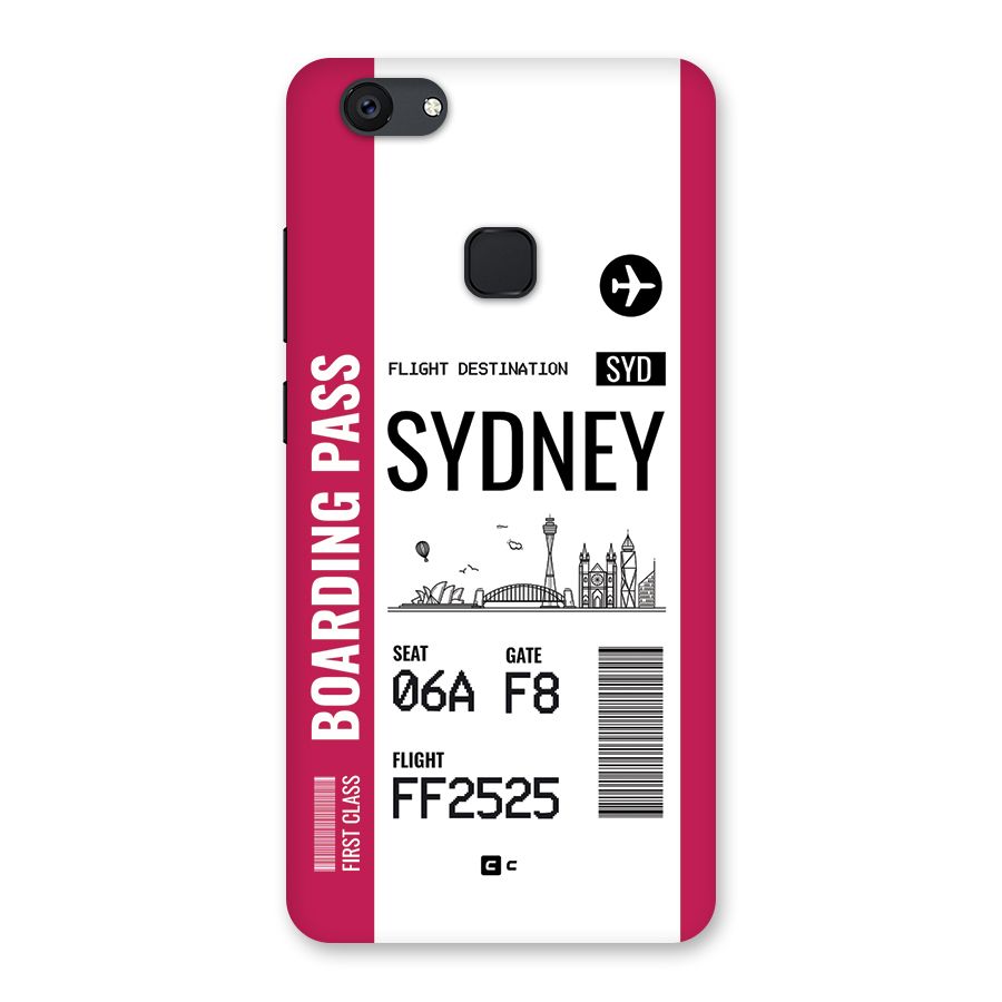Sydney Boarding Pass Back Case for Vivo V7 Plus