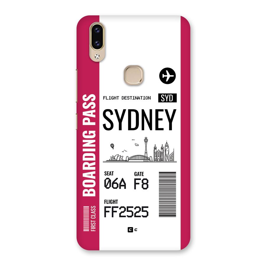Sydney Boarding Pass Back Case for Vivo V9 Youth