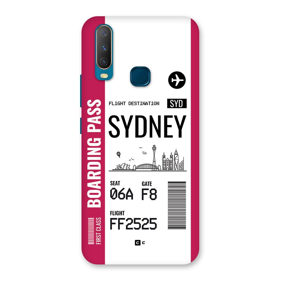 Sydney Boarding Pass Back Case for Vivo Y11
