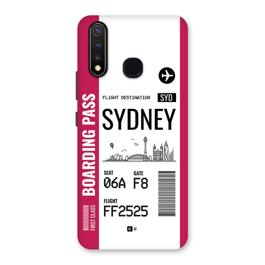 Sydney Boarding Pass Back Case for Vivo Y19