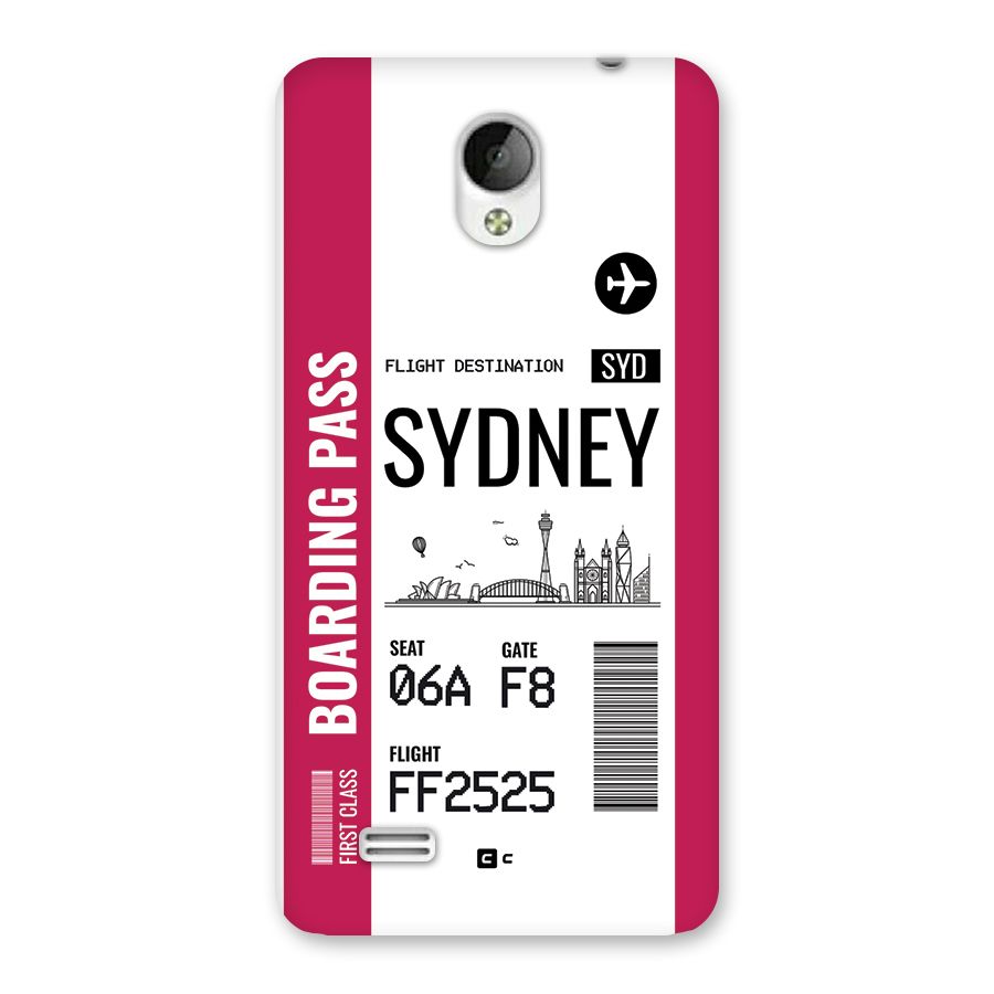 Sydney Boarding Pass Back Case for Vivo Y21