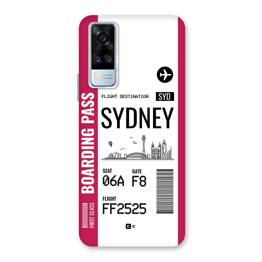 Sydney Boarding Pass Back Case for Vivo Y31