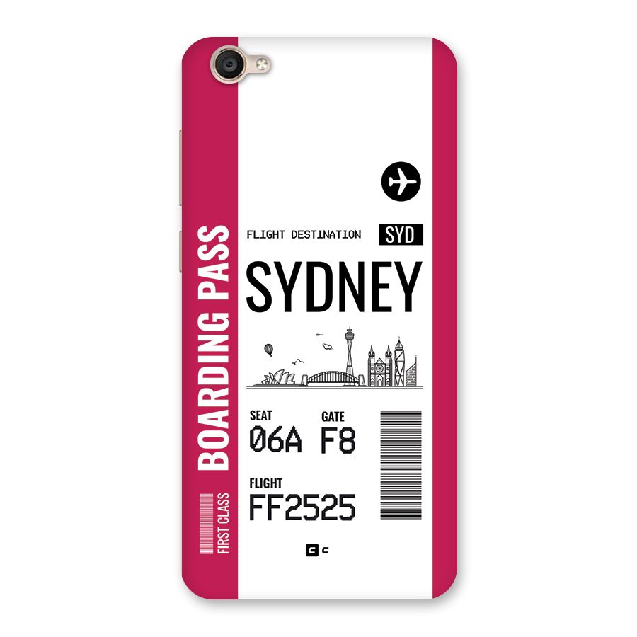 Sydney Boarding Pass Back Case for Vivo Y55s