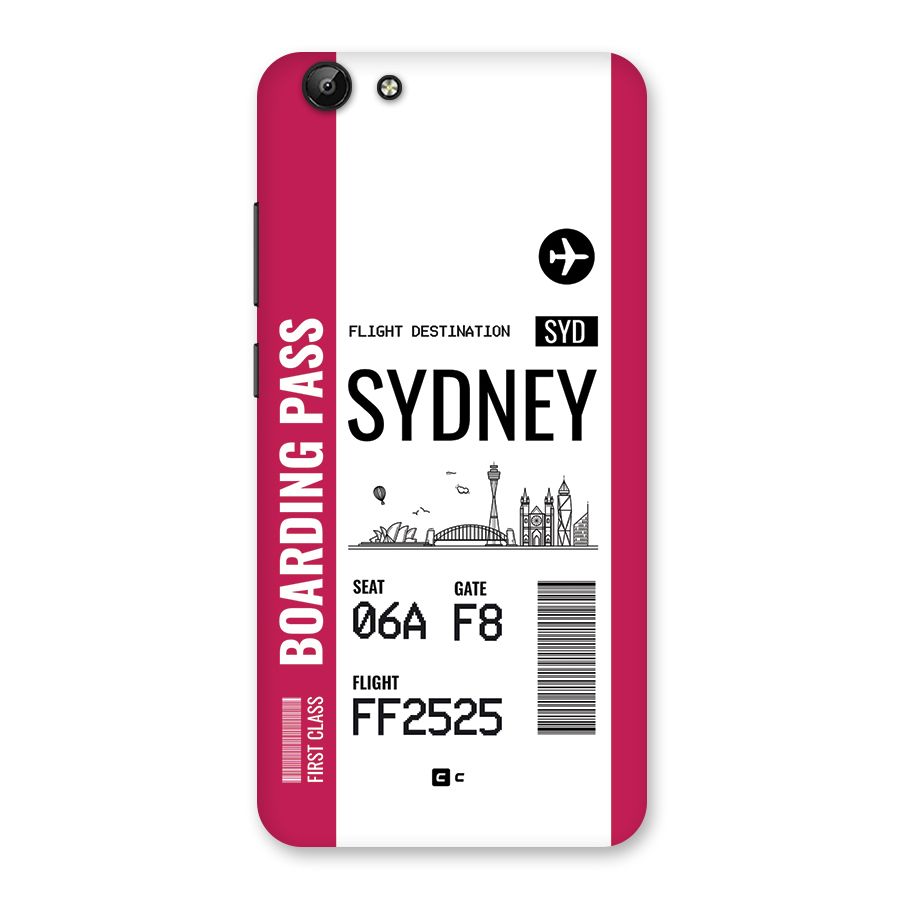 Sydney Boarding Pass Back Case for Vivo Y69