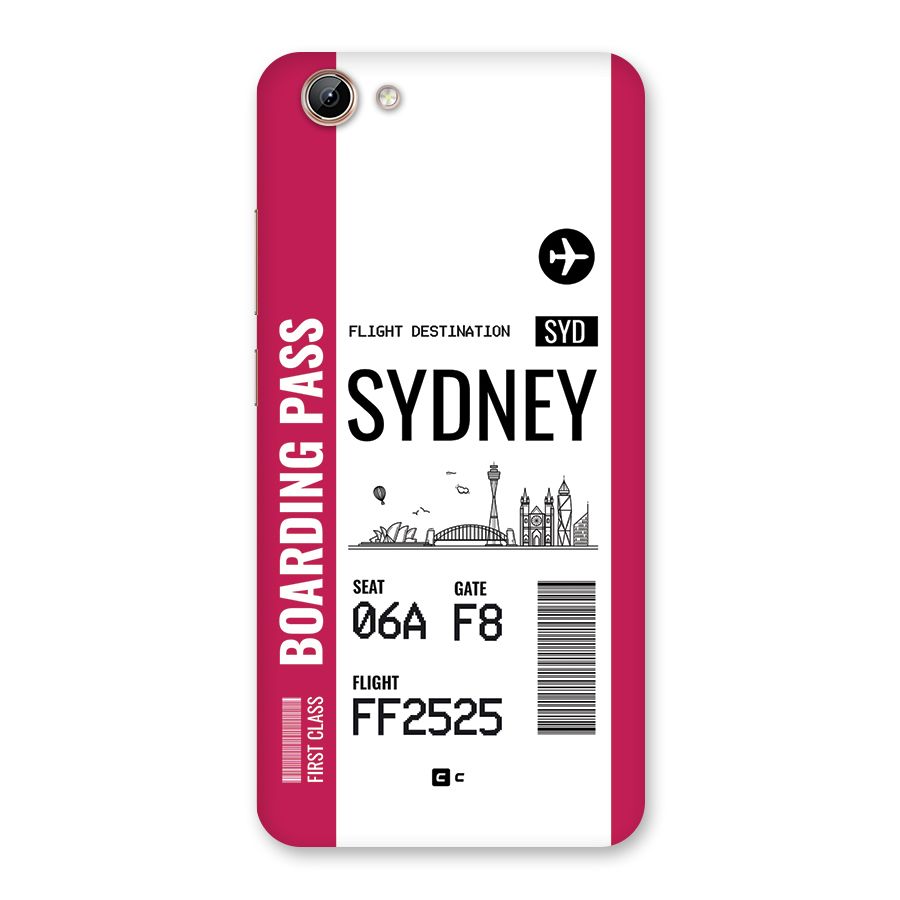 Sydney Boarding Pass Back Case for Vivo Y71i