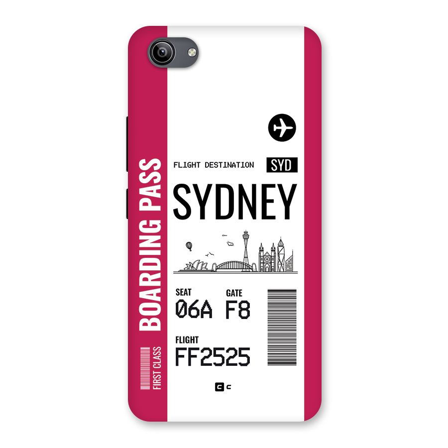 Sydney Boarding Pass Back Case for Vivo Y81i