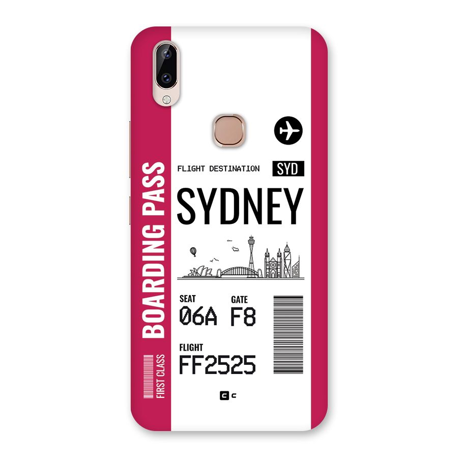 Sydney Boarding Pass Back Case for Vivo Y83 Pro