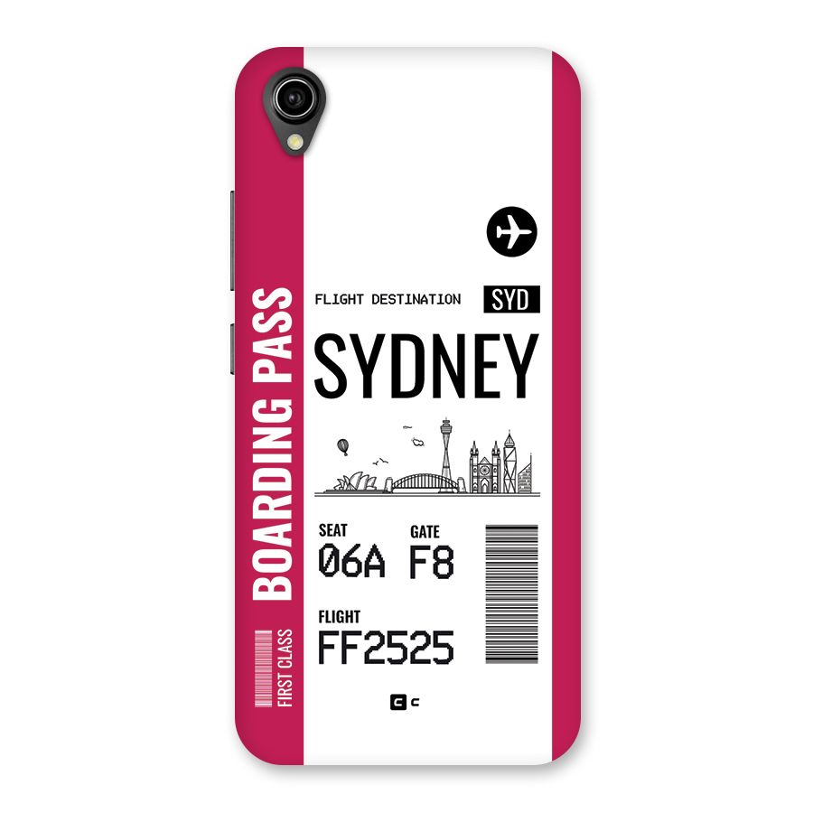 Sydney Boarding Pass Back Case for Vivo Y90