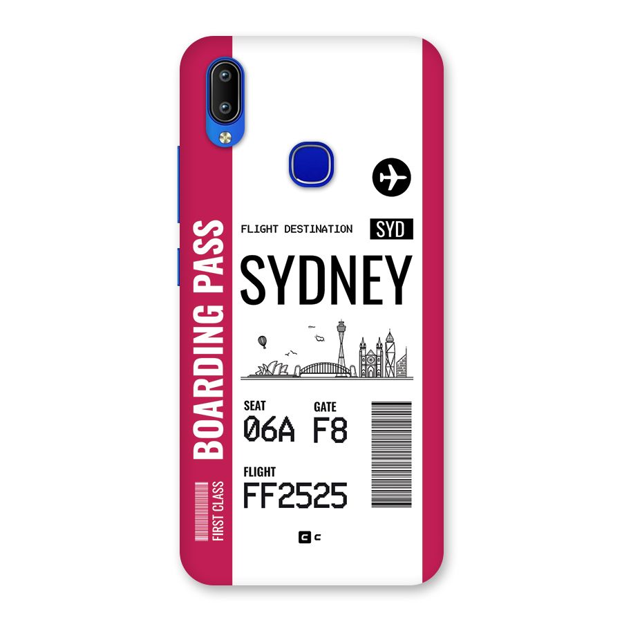 Sydney Boarding Pass Back Case for Vivo Y91