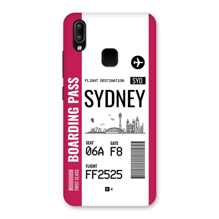 Sydney Boarding Pass Back Case for Vivo Y93
