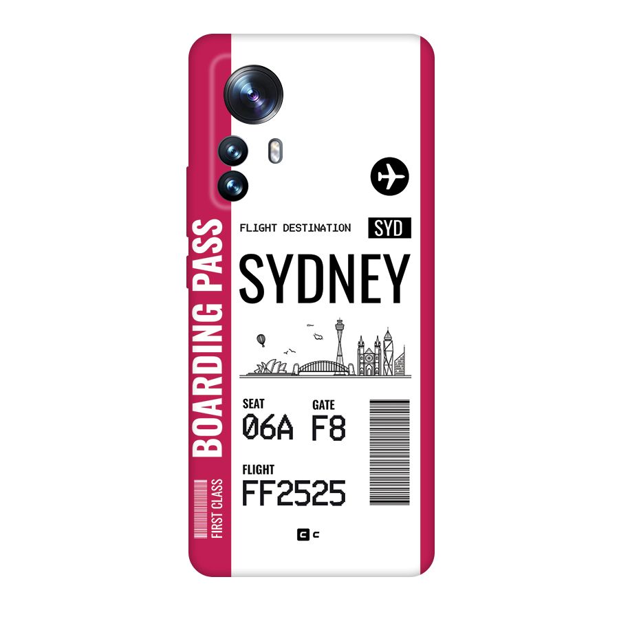 Sydney Boarding Pass Back Case for Xiaomi 12 Pro