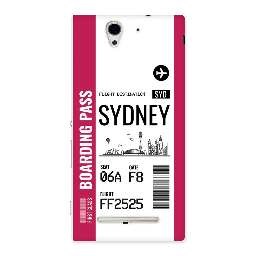Sydney Boarding Pass Back Case for Xperia C3