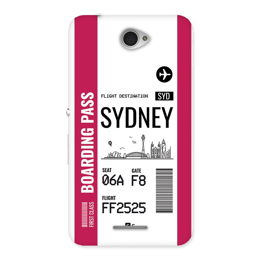 Sydney Boarding Pass Back Case for Xperia E4