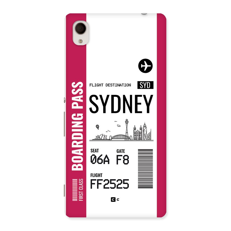 Sydney Boarding Pass Back Case for Xperia M4