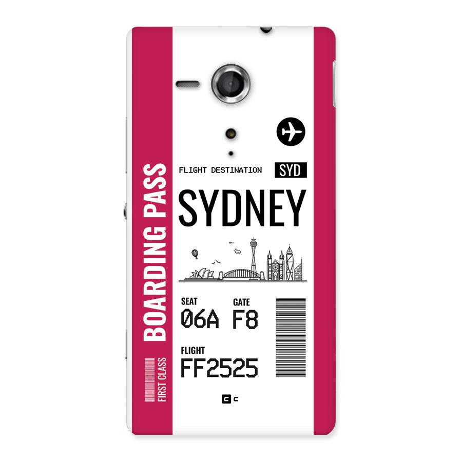 Sydney Boarding Pass Back Case for Xperia Sp