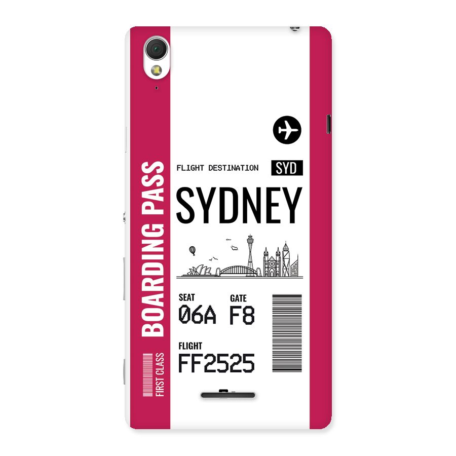 Sydney Boarding Pass Back Case for Xperia T3