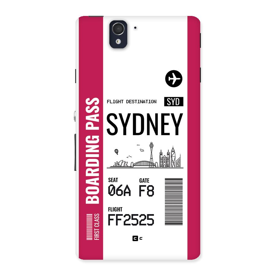 Sydney Boarding Pass Back Case for Xperia Z
