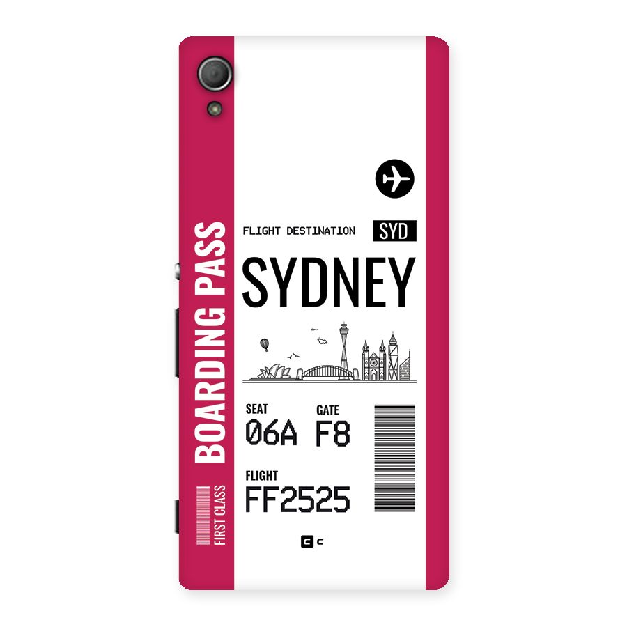 Sydney Boarding Pass Back Case for Xperia Z3 Plus