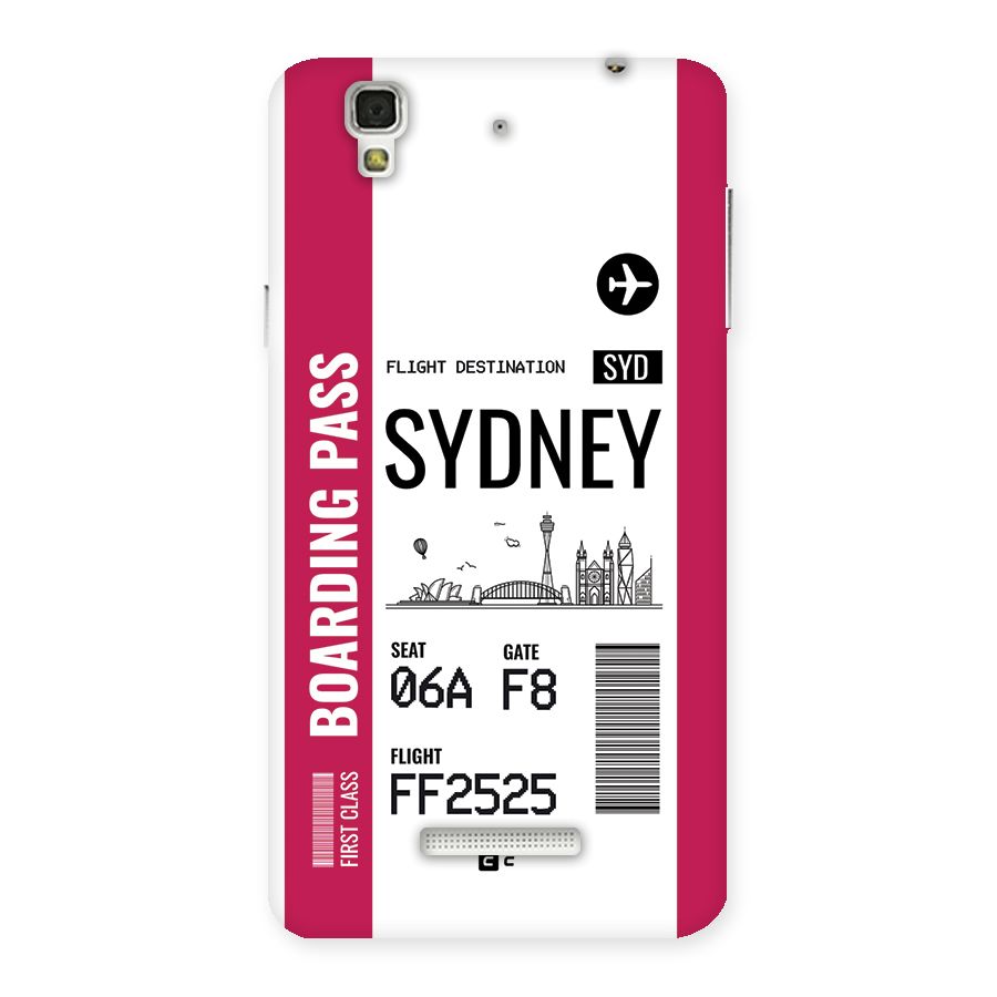 Sydney Boarding Pass Back Case for Yureka