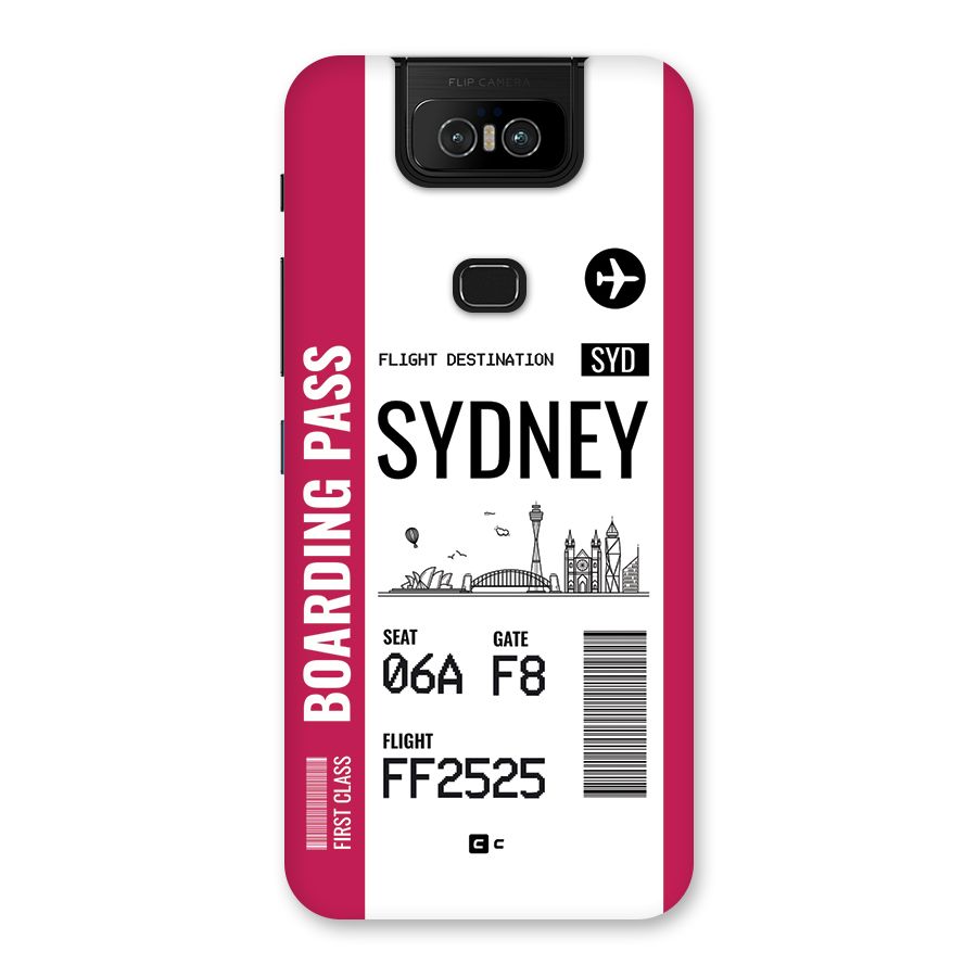 Sydney Boarding Pass Back Case for Zenfone 6z