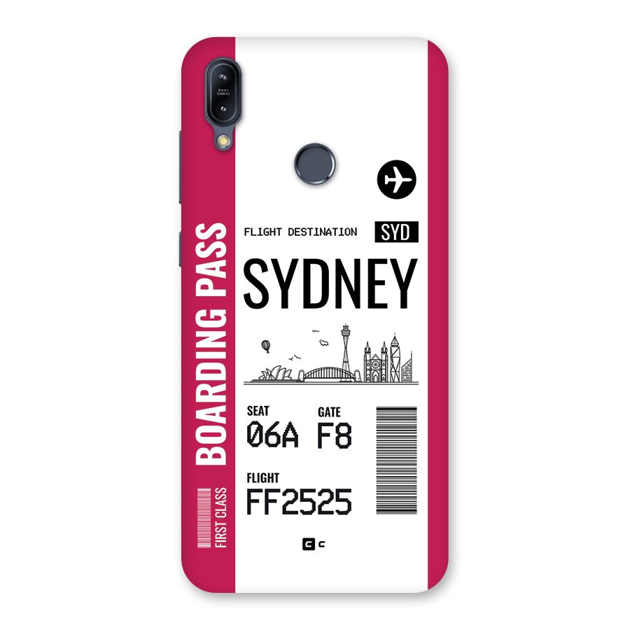 Sydney Boarding Pass Back Case for Zenfone Max M2
