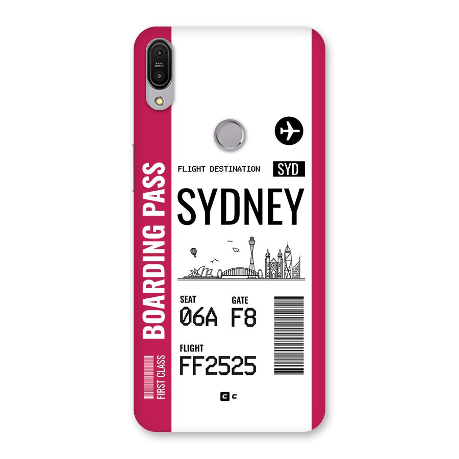 Sydney Boarding Pass Back Case for Zenfone Max Pro M1