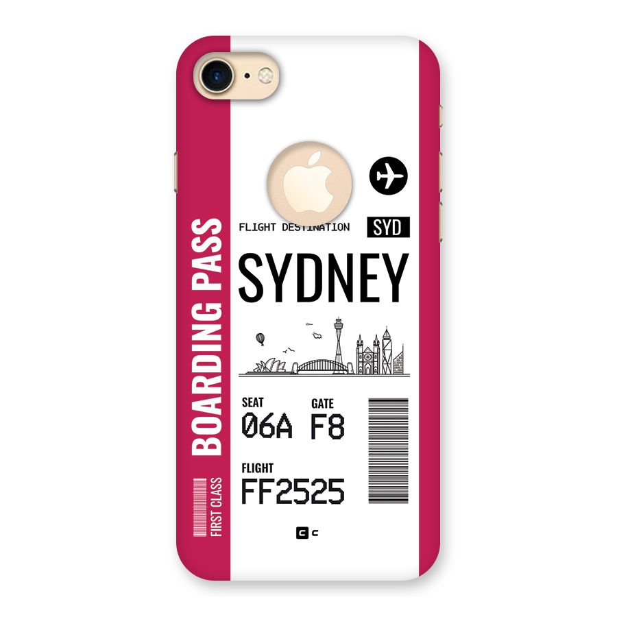 Sydney Boarding Pass Back Case for iPhone 7 Logo Cut