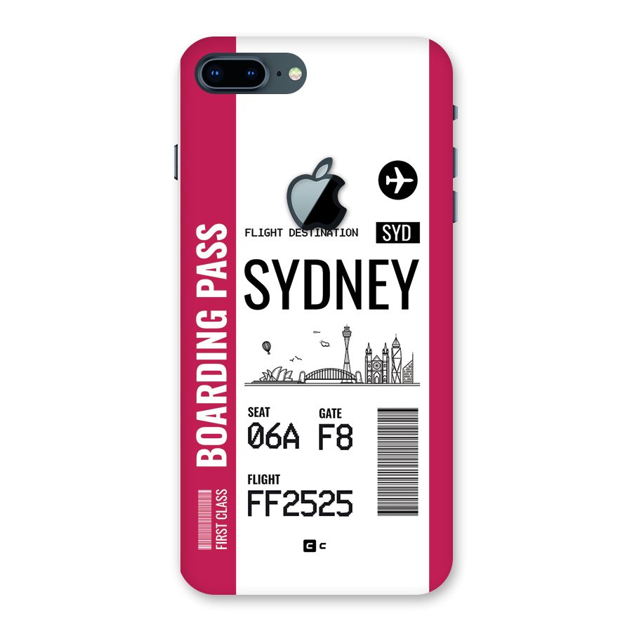 Sydney Boarding Pass Back Case for iPhone 7 Plus Apple Cut