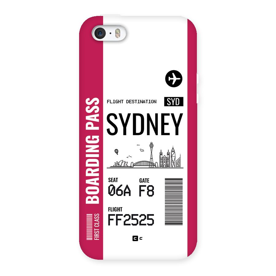 Sydney Boarding Pass Back Case for iPhone SE 2016