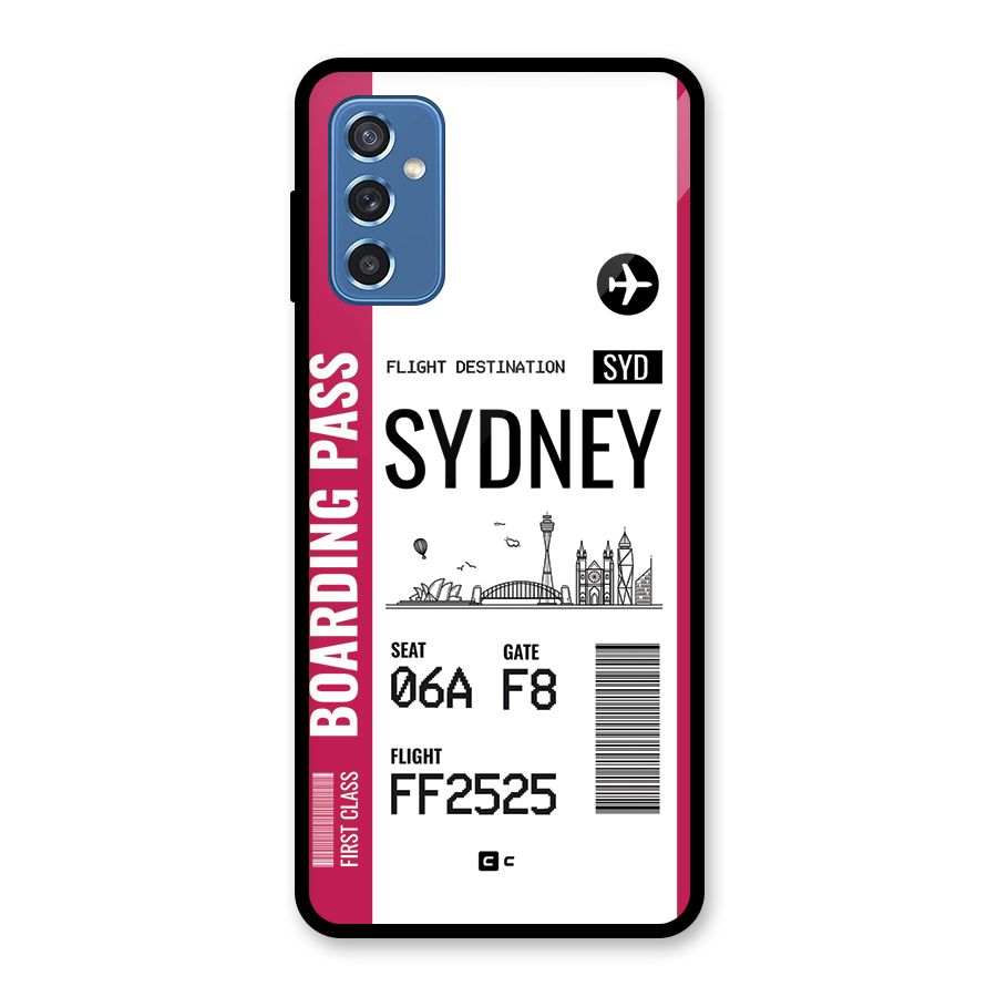 Sydney Boarding Pass Glass Back Case for Galaxy M52 5G