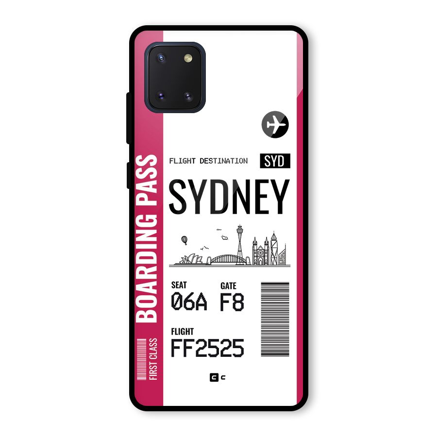 Sydney Boarding Pass Glass Back Case for Galaxy Note 10 Lite