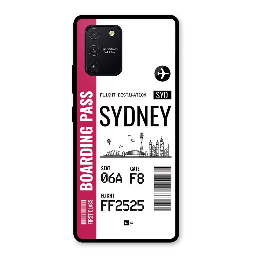 Sydney Boarding Pass Glass Back Case for Galaxy S10 Lite