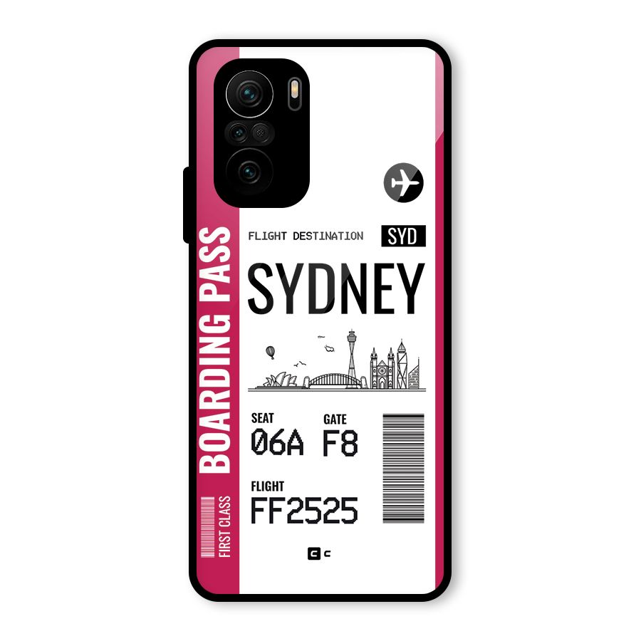 Sydney Boarding Pass Glass Back Case for Mi 11x