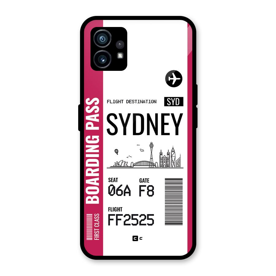 Sydney Boarding Pass Glass Back Case for Nothing Phone 1