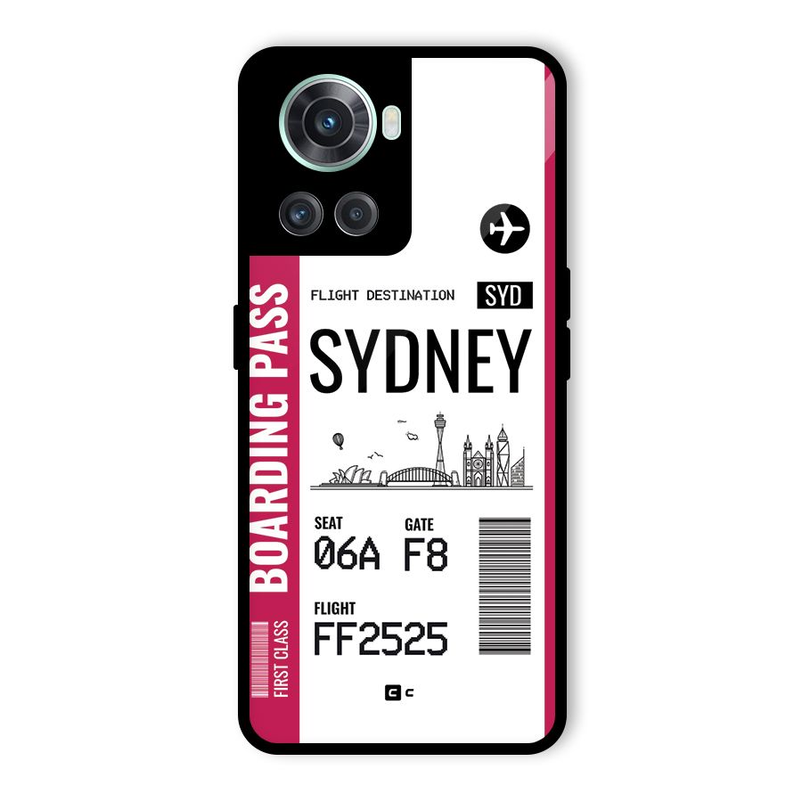 Sydney Boarding Pass Glass Back Case for OnePlus 10R