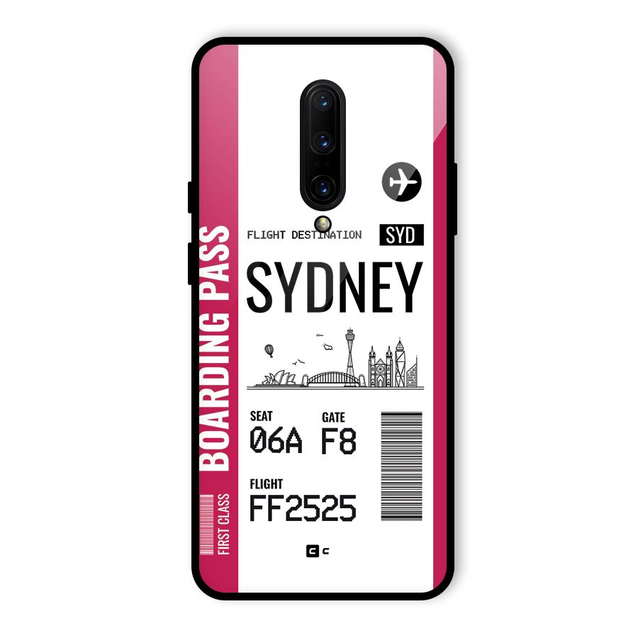 Sydney Boarding Pass Glass Back Case for OnePlus 7 Pro