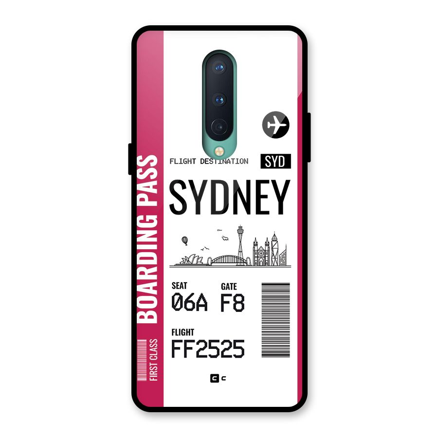 Sydney Boarding Pass Glass Back Case for OnePlus 8