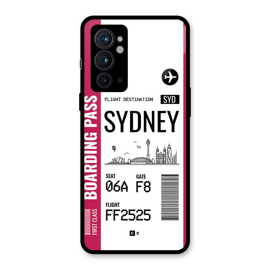 Sydney Boarding Pass Glass Back Case for OnePlus 9RT 5G