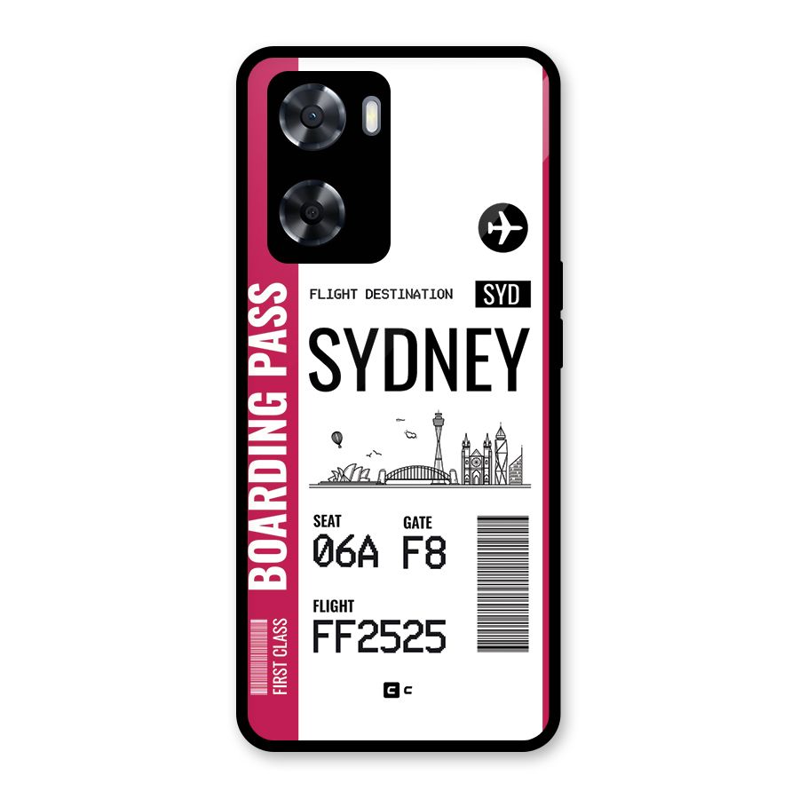 Sydney Boarding Pass Glass Back Case for OnePlus Nord N20 SE