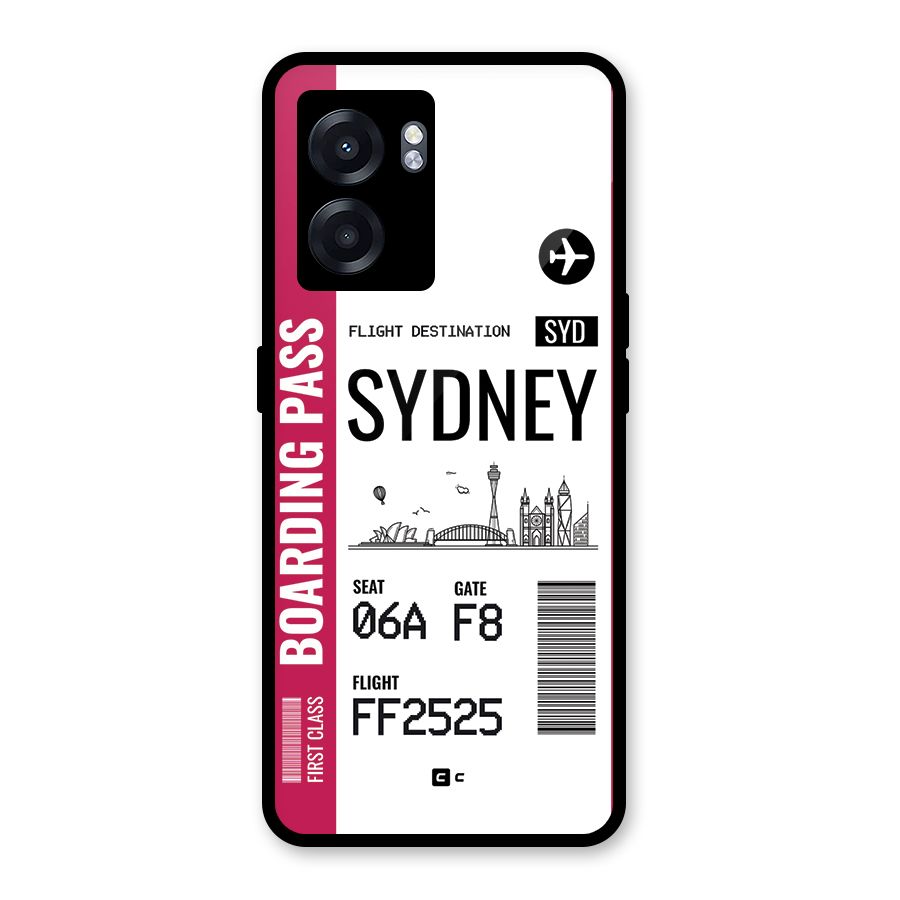 Sydney Boarding Pass Glass Back Case for Oppo K10 (5G)