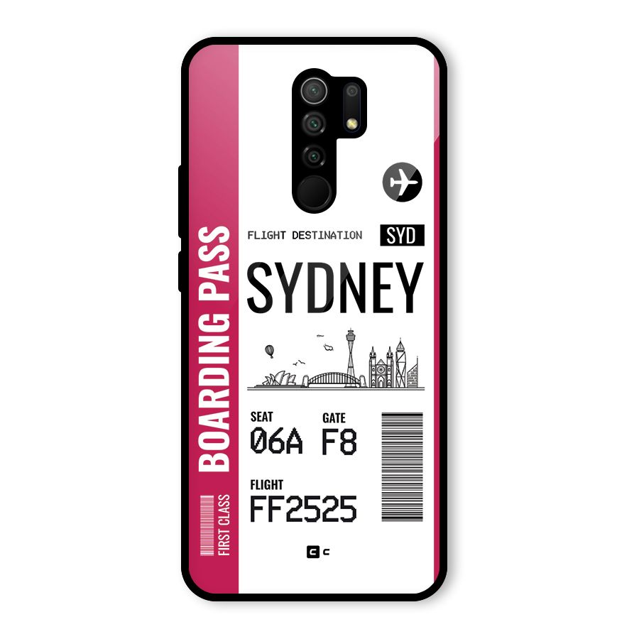 Sydney Boarding Pass Glass Back Case for Poco M2