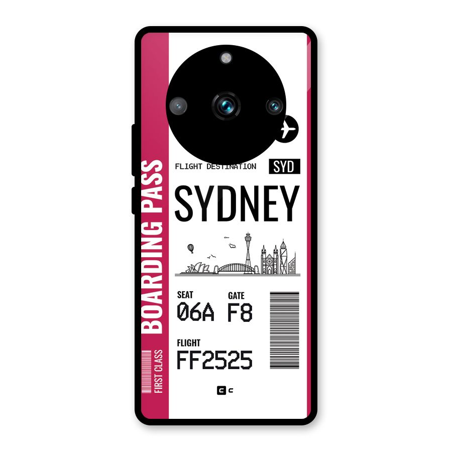 Sydney Boarding Pass Glass Back Case for Realme 11 Pro Plus