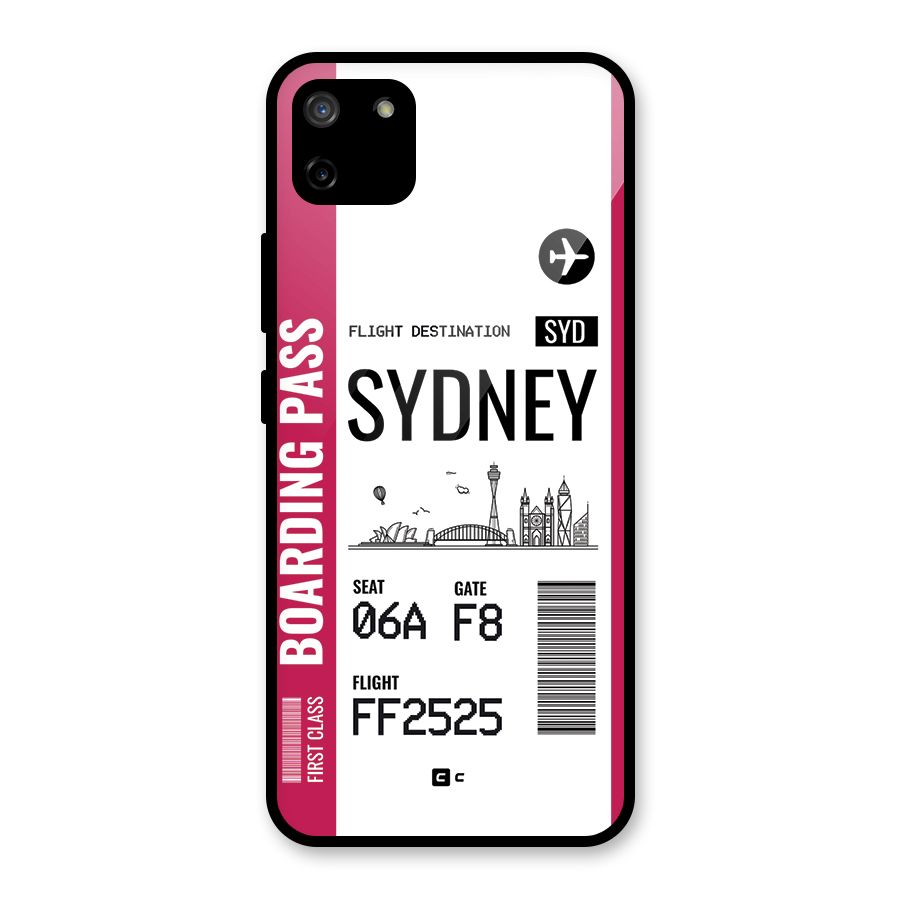 Sydney Boarding Pass Glass Back Case for Realme C11